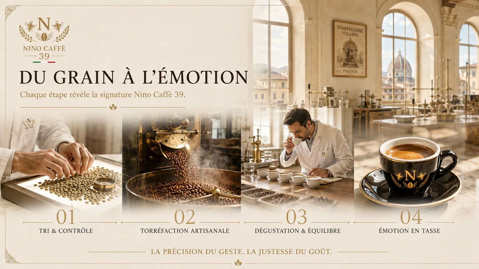 Contrôle et dégustation du café Nino Caffè 39