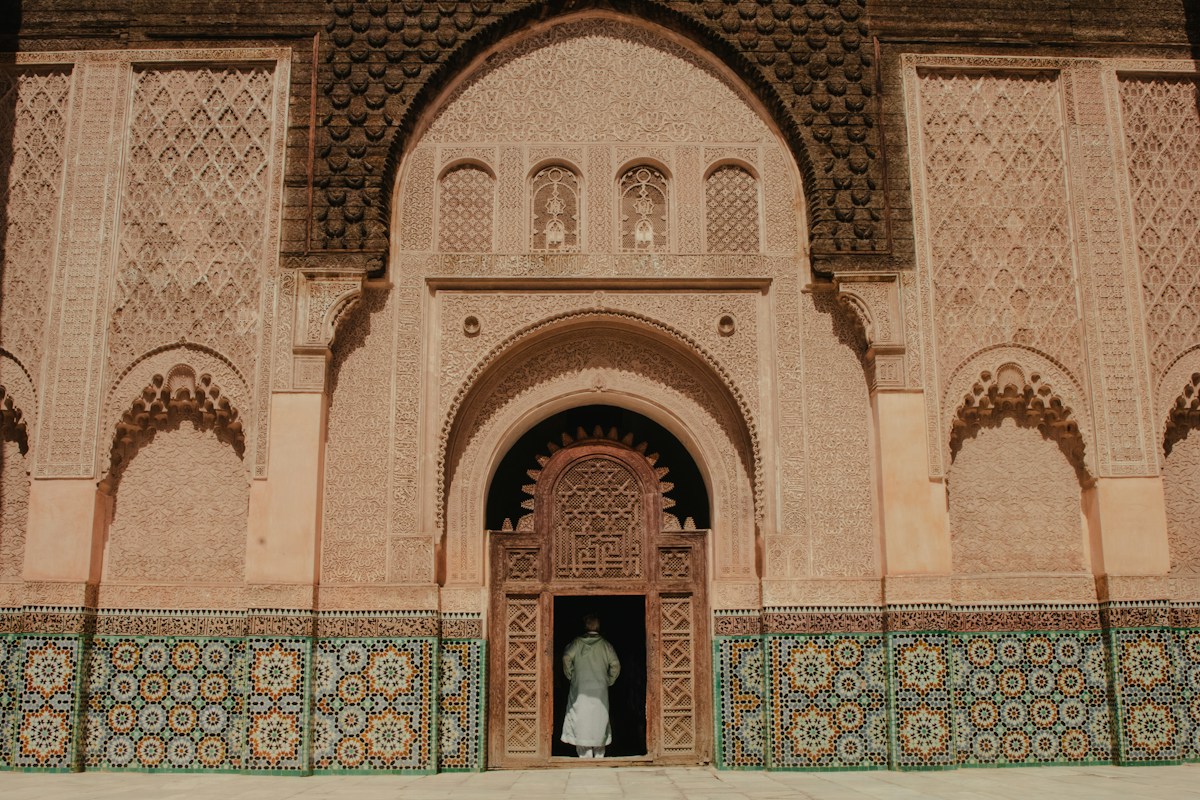 Détail d’architecture et de zelliges marocains